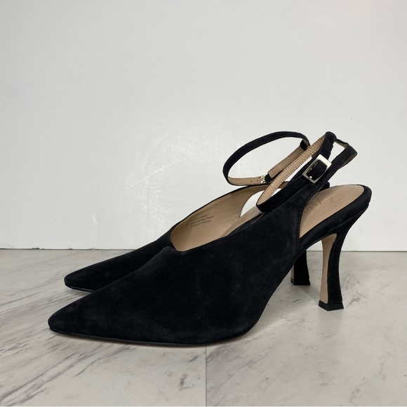 27 Edit Adelice Black Suede Pointy Toe Pump 8 1/2 M - Picture 13 of 13
